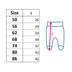 Set 3 pantalonasi New Baby Classic II 68, Bej – tabelul de mărimi