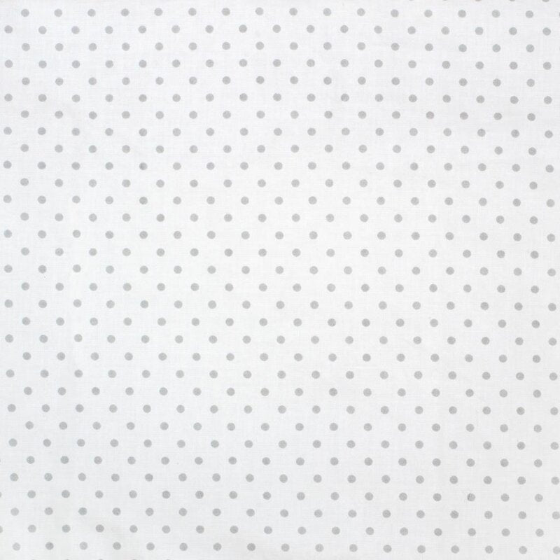 Baby nest New Baby Luxury Minky Heart 75x55 cm, Alb – detaliu al imprimeului cu buline