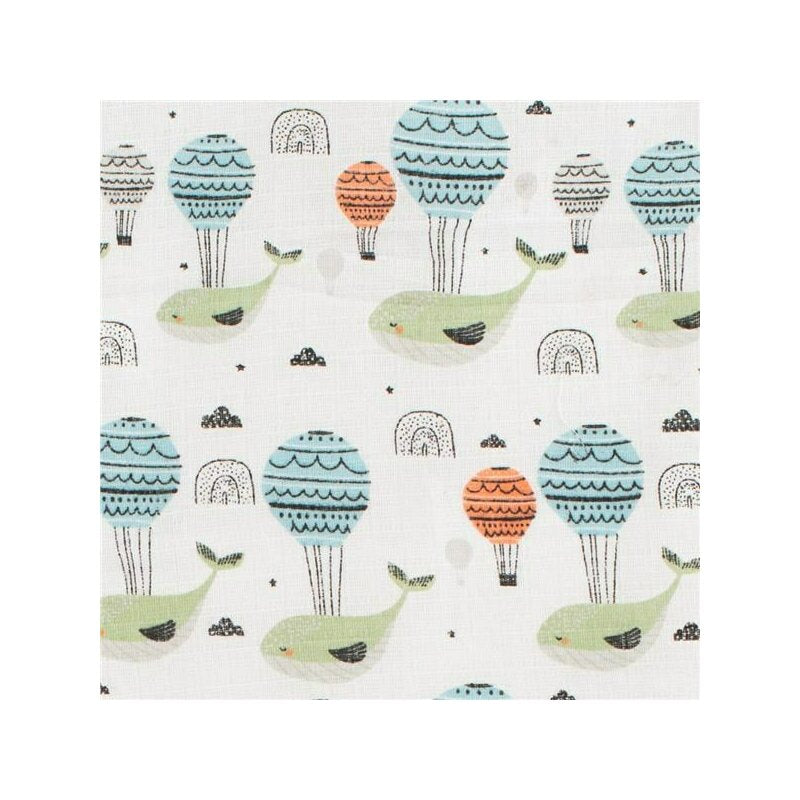 Set 3 scutece, New Baby, Multifunctionale, Din bumbac 100%, Material certificate Oeko Tex Standard 100, 70x80 cm, Multicolor, Boy