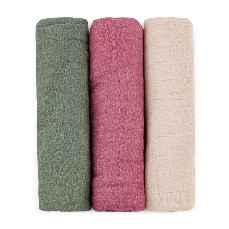 Set 3 scutece Petite&Mars Moussy 68x68 Botanic Tones, imagine 1