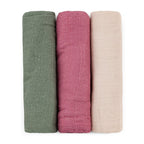 Set 3 scutece Petite&Mars Moussy 68x68 Botanic Tones, imagine 1
