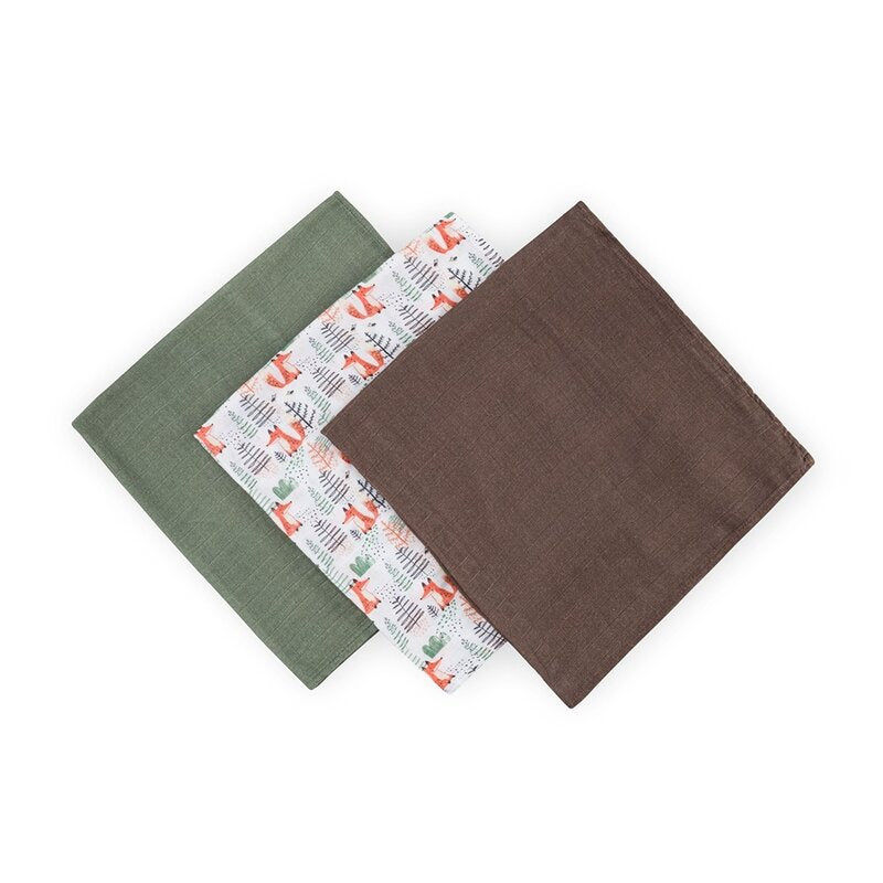 Set 3 scutece Petite&Mars Moussy 68x68 Forest Fox, imagine 2