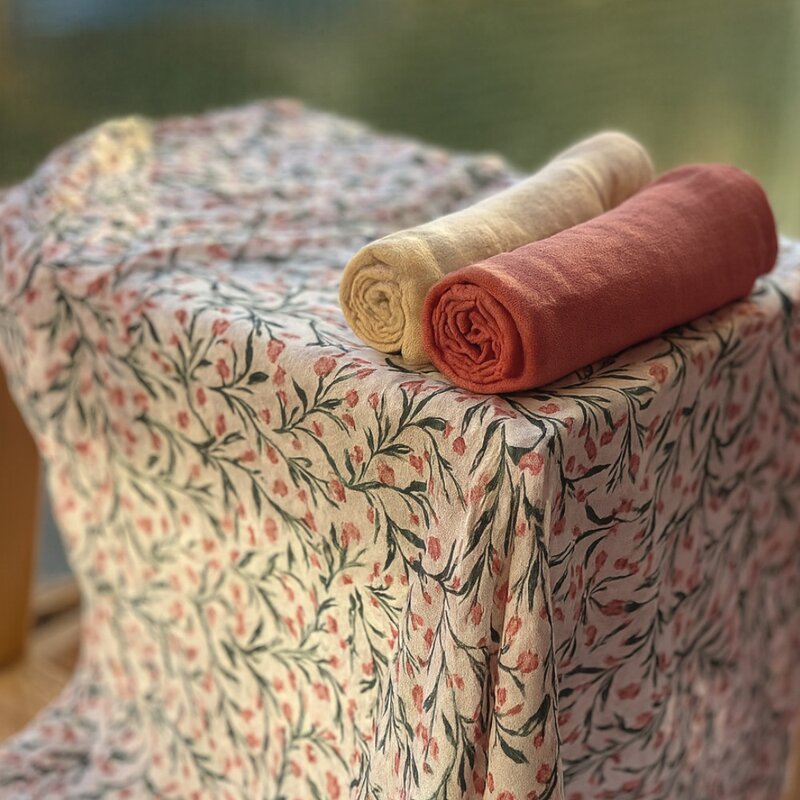 Set 3 scutece, Petite&Mars, Moussy, Din muselina de bambus, Hipoalergenice, 68 x 68 cm, Certificate Oeko Tex Standard 100, Pink Meadow