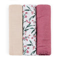 Set 3 scutece Petite&Mars Moussy 68x68 Pink Meadow, imagine 1