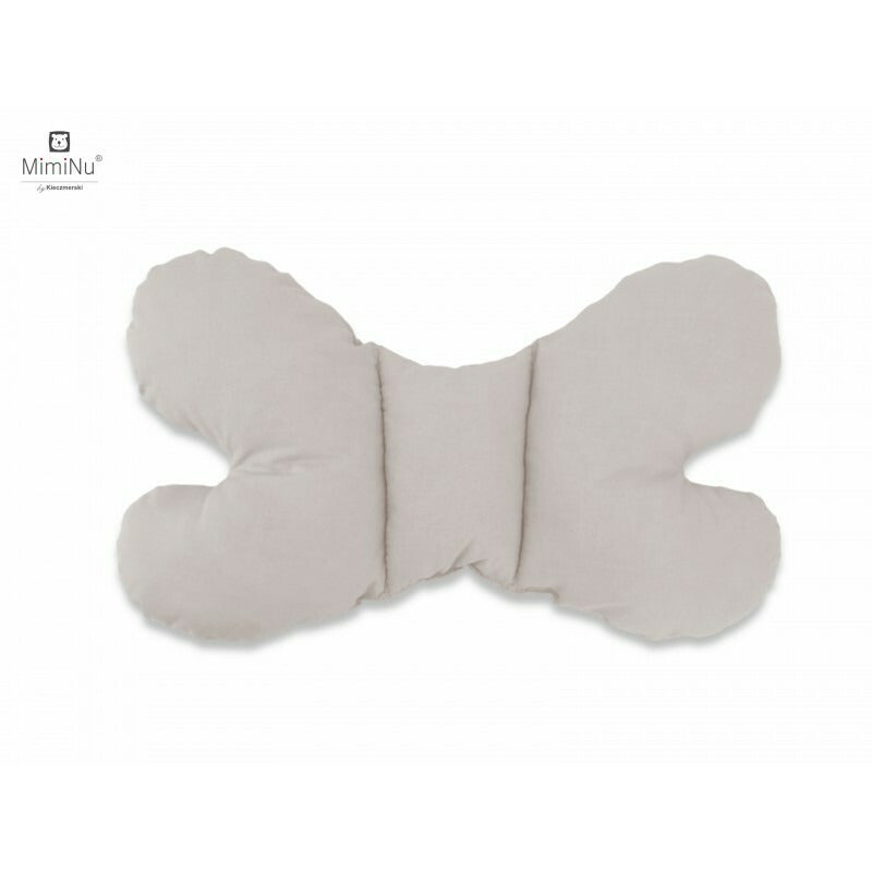 Set 4 in 1 Cosulet bebelus, MimiNu, Baby Cocoon 75x55 cm, Cu volanase, Husa bumbac, Din bumbac certificat Oeko Tex Standard 100, Cu paturica cu volanase 50x70 cm, Cu salteluta, Cu perna fluture, Colectia Royal, Beige