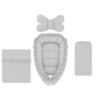 Set Baby Cocoon MimiNu Royal Grey, 75x55 cm