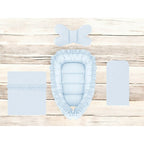 Detaliu Set Baby Cocoon MimiNu Royal Blue, 75x55 cm