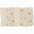 Set 4 lavete, Bubaba, Din muselina, Dimensiune 40x40 cm, Pentru spalarea si ingrijirea fetei si a corpului bebelusului dupa masa sau baita, Beige Animals