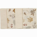 Set 4 lavete din muselina Bubaba 40x40 cm Beige Leafs