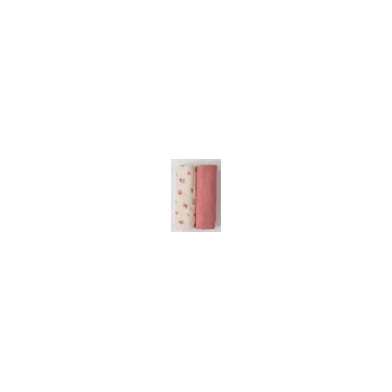 Set 4 lavete, Bubaba, Din muselina, Dimensiune 40x40 cm, Pentru spalarea si ingrijirea fetei si a corpului bebelusului dupa masa sau baita, Pink