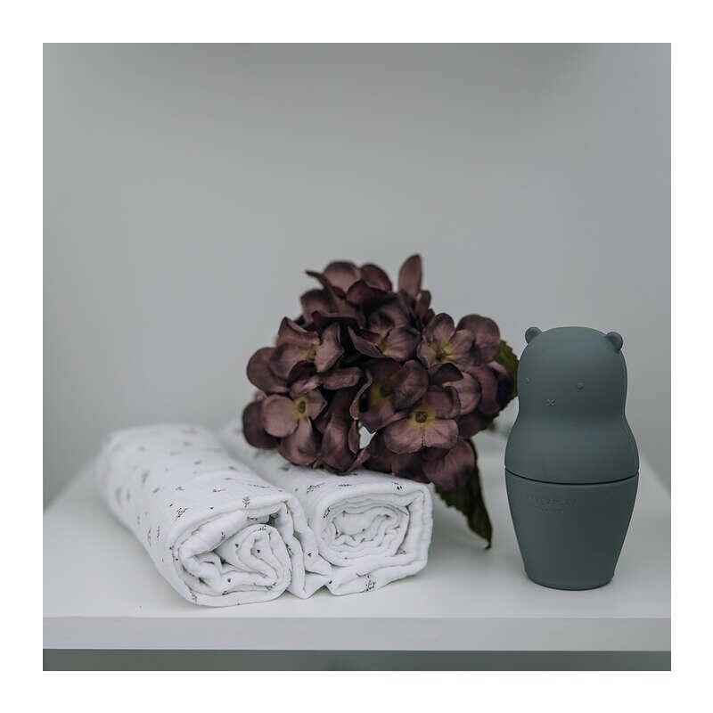 Set 4 lavete din muselina Bubaba 40x40 cm White