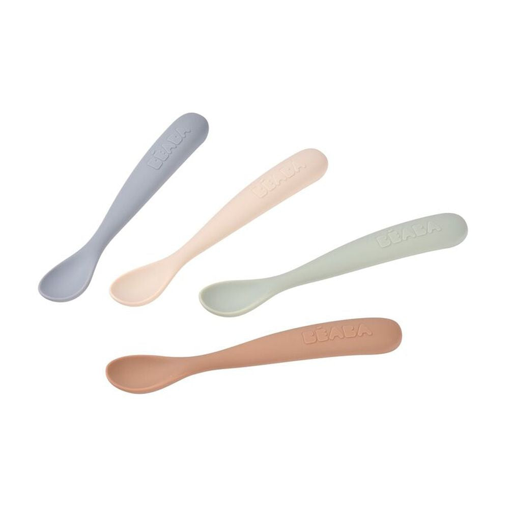 Set 4 lingurite silicon Beaba Solid Natural - detaliu
