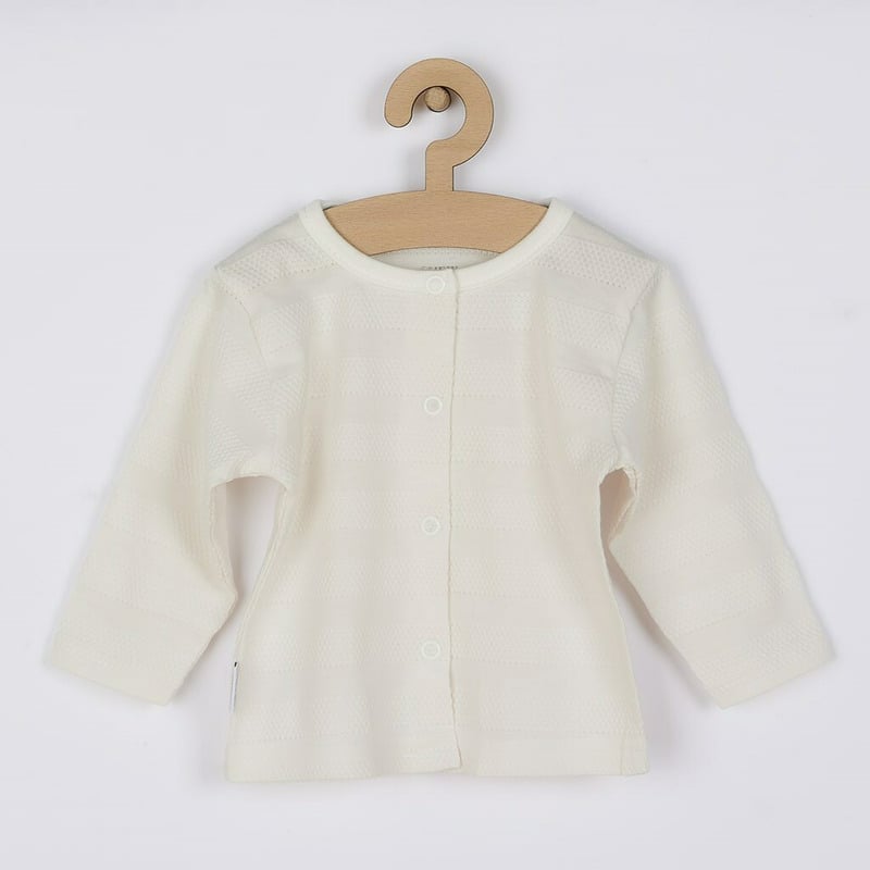 Set 4 piese, New Baby, Include bluza, body cu maneca lunga, salopeta fara maneci, caciulita, Marime 56, Din bumbac 100%, Sweet Bear Beige