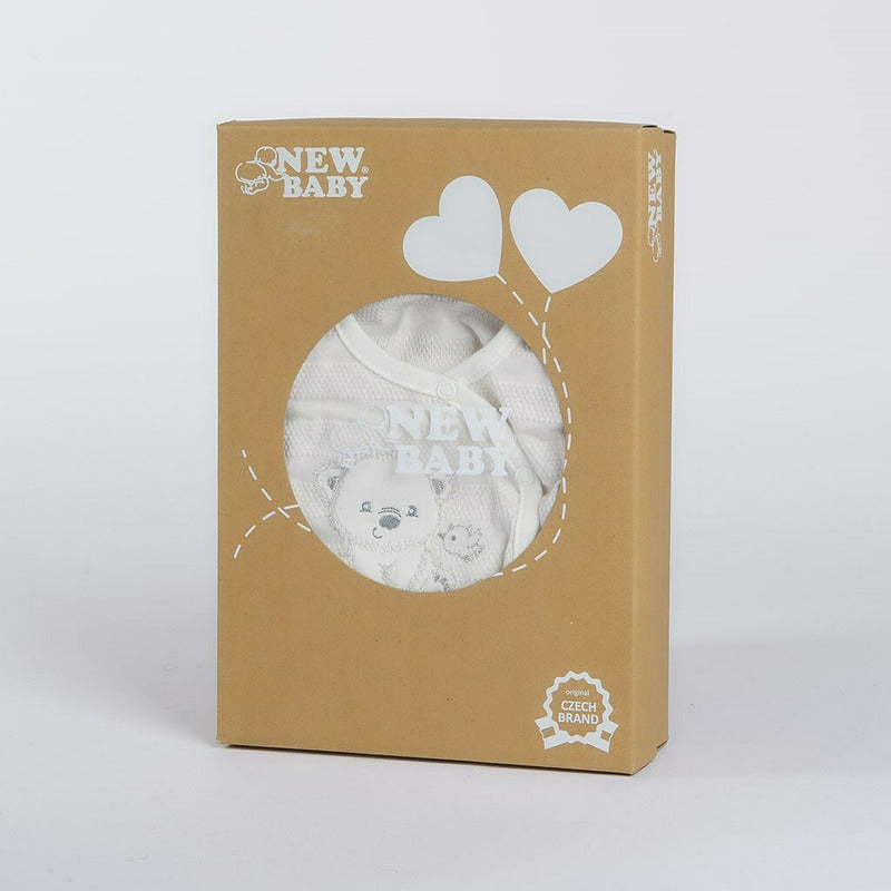 Set 4 piese New Baby Sweet Bear 56, Bej – cutia setului Sweet Bear