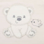 Set 4 piese New Baby Sweet Bear 56, Bej – broderia cu ursuleț și pasăre