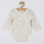 Set 4 piese New Baby Sweet Bear 56, Bej – body-ul cu mâneci lungi