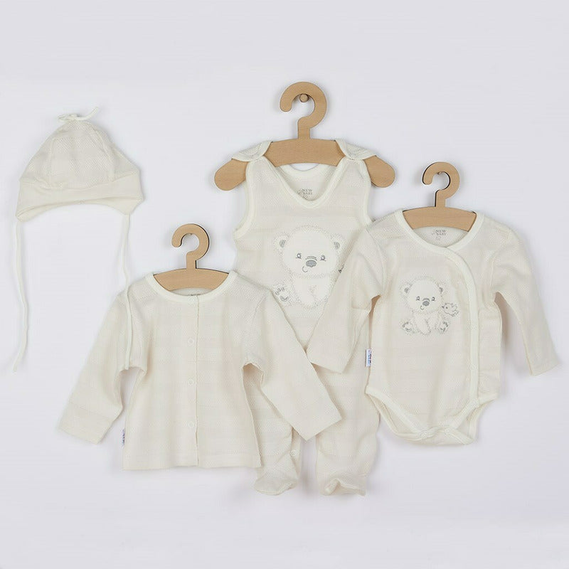 Set 4 piese New Baby Sweet Bear 56, Bej – cele patru piese din set