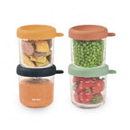 Set 4 recipiente sticla Beaba 250 ml Sunrise Colormix
