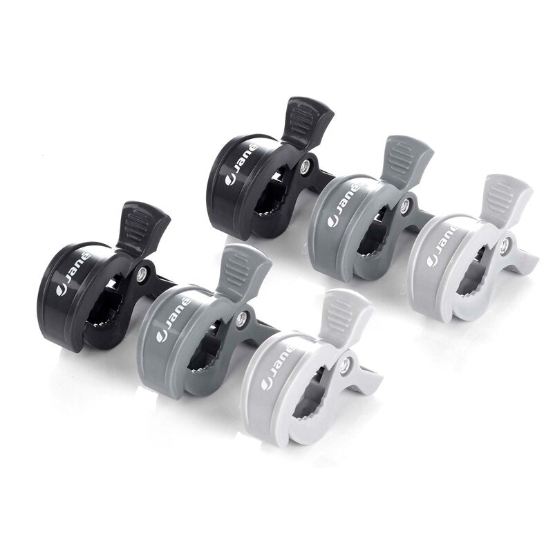 Set 6 clesti pentru carucior, Jane, Multifunctional, Gri si negru