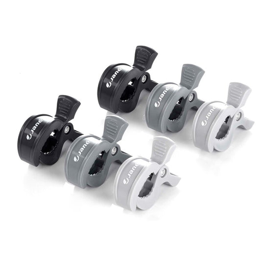 Set 6 clesti pentru carucior, Jane, Multifunctional, Gri si negru