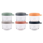 Set 6 recipiente din sticla Beaba 150 ml Sunrise
