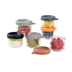 Set 6 recipiente din sticla Beaba 150 ml Sunrise