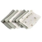 Set 6 scutece, Jane, Din muselina de bambus, Hipoalergenice, 35 x 35 cm, Botanic