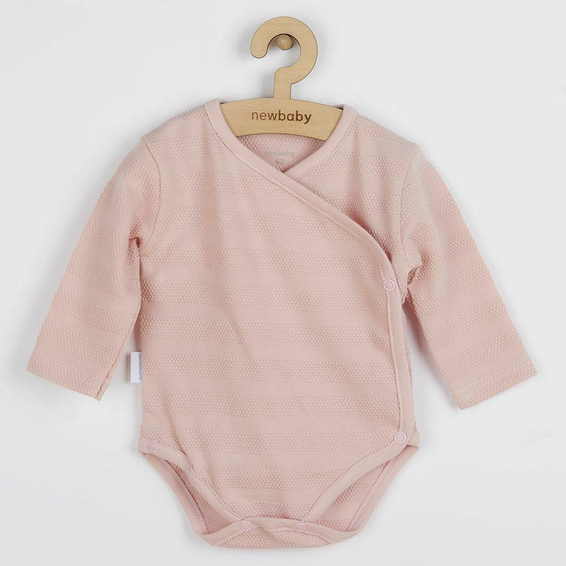 Set 7 piese New Baby I AM 56, Roz – body-ul cu mâneci lungi