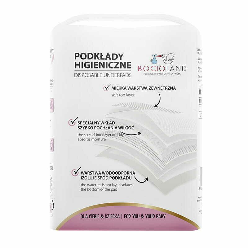 Set aleze, Bocioland, Impermeabile de unica folosinta, 10 bucati, 40x60 cm