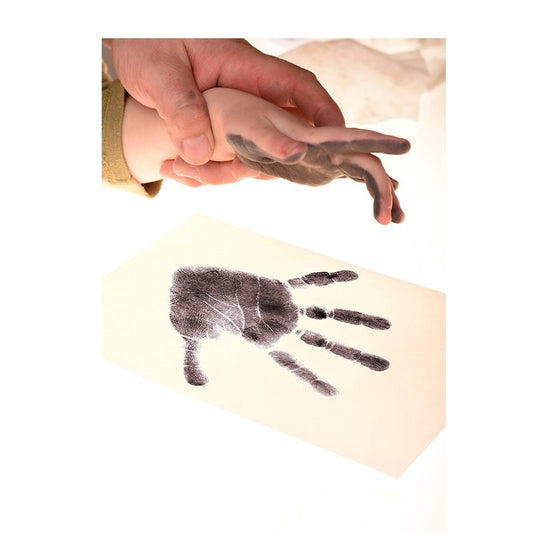 Set amprente mulaj, Petite&Mars, Baby Dab, Cu cerneala, Pentru 20 de amprente manuta sau piciorus, Non-toxic, Violet/Gri