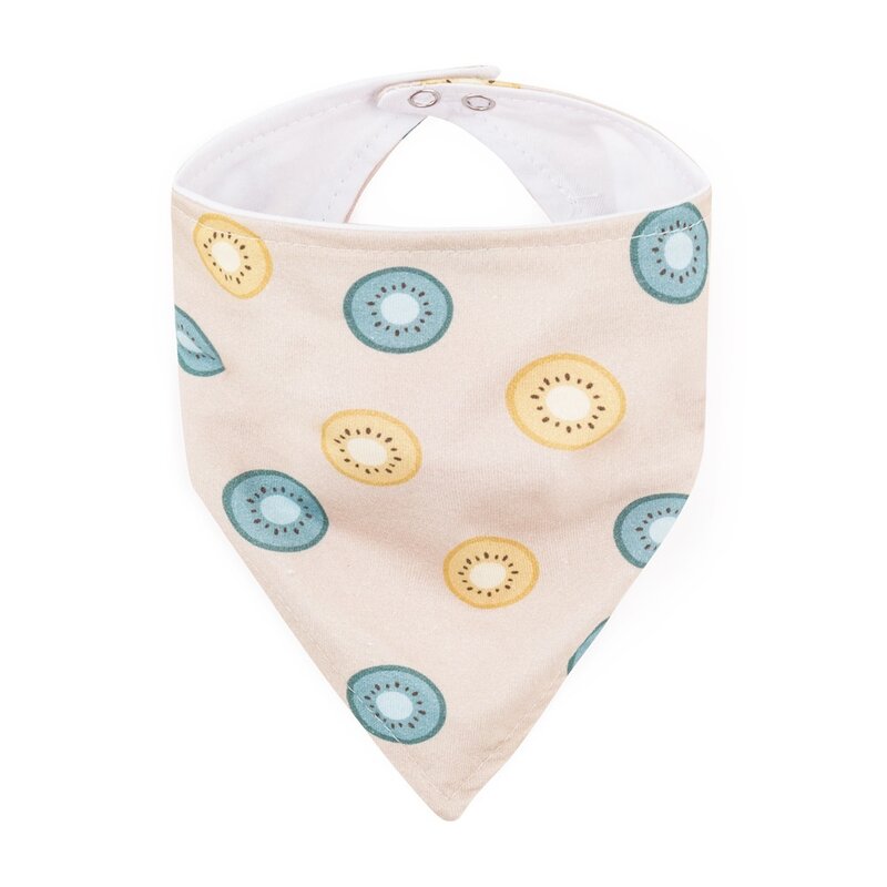 Set 2 Bavete Bandana Petite&Mars Luke Bumbac 100% Reglabile 3 luni+ Bej/Verde