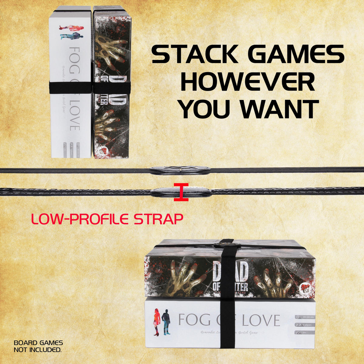 Set Benzi Elastice ENHANCE pentru Jocuri de Societate - BoxGrips Premium