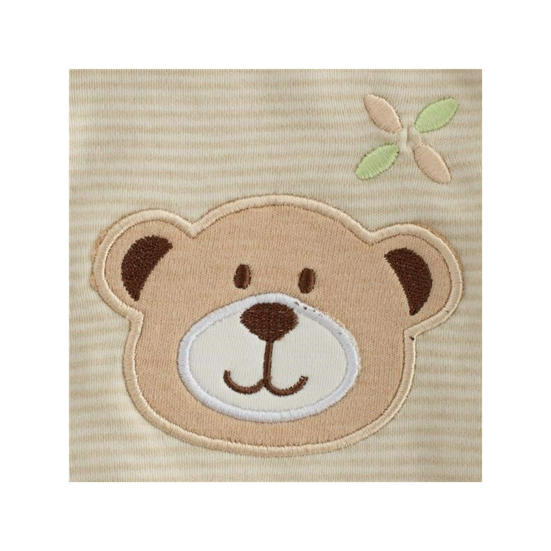 Set cadou 5 piese, New Baby, Din bumbac organic, salopeta, baveta, paturica cu gluga, jucarie, Marime 0 - 3 luni, Beige