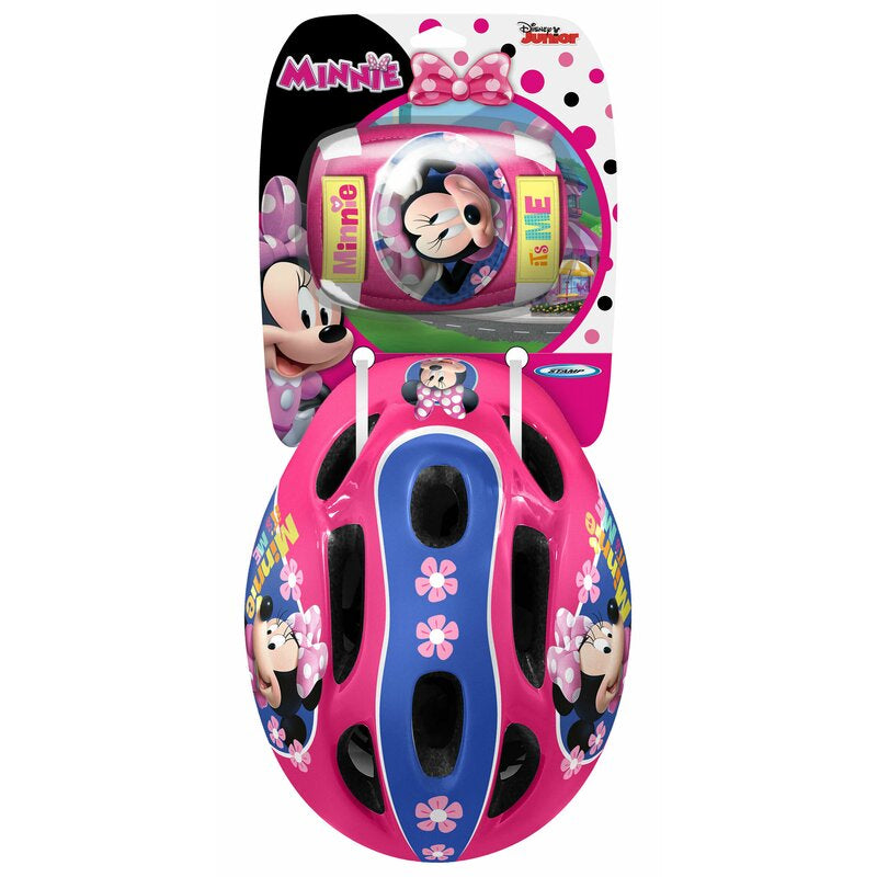 Set casca protectie, genunchiere si cotiere, Stamp, Disney, Sigure si confortabile, Reglabile, Conform cu EN1078, Marime 50/56 cm, 3 ani+, Minnie Mouse
