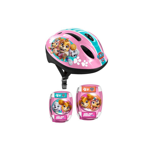 Set casca protectie, genunchiere si cotiere, Stamp, Disney, Sigure si confortabile, Reglabile, Conform cu EN1078, Marime 50/56 cm, 3 ani+, Paw Patrol
