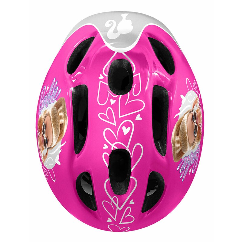 Set casca protectie, genunchiere si cotiere, Stamp, Sigure si confortabile, Reglabile, Conform cu EN1078, Marime 50/56 cm, 3 ani+, Barbie