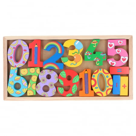 Set cifre si simboluri matematice din lemn Marionette