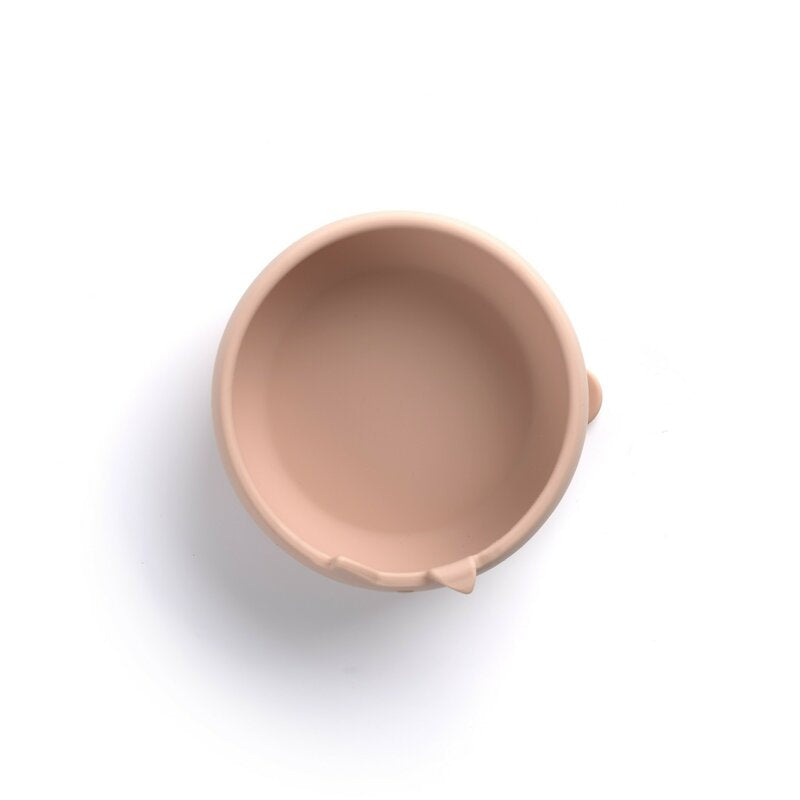 Set complet de masa, Jane, Din silicon, Cu 4 piese, Farfurie, Bol, Lingurita si pahar, BPA free, Pale