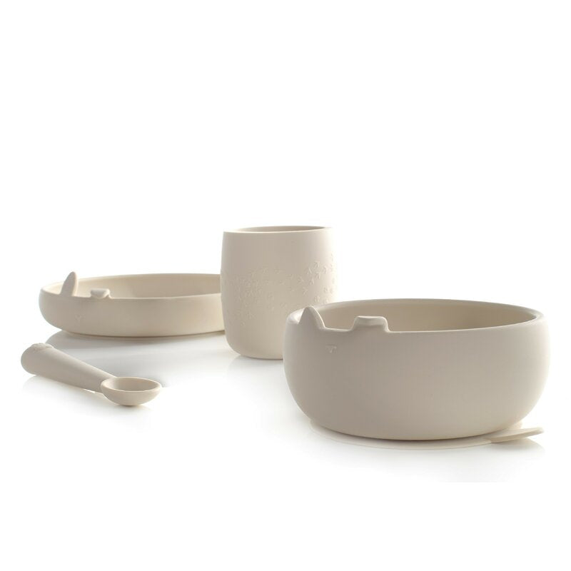 Set de masă din silicon Jane 4 piese, Sand, imagine 2