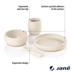 Set de masă din silicon Jane 4 piese, Sand, imagine 3