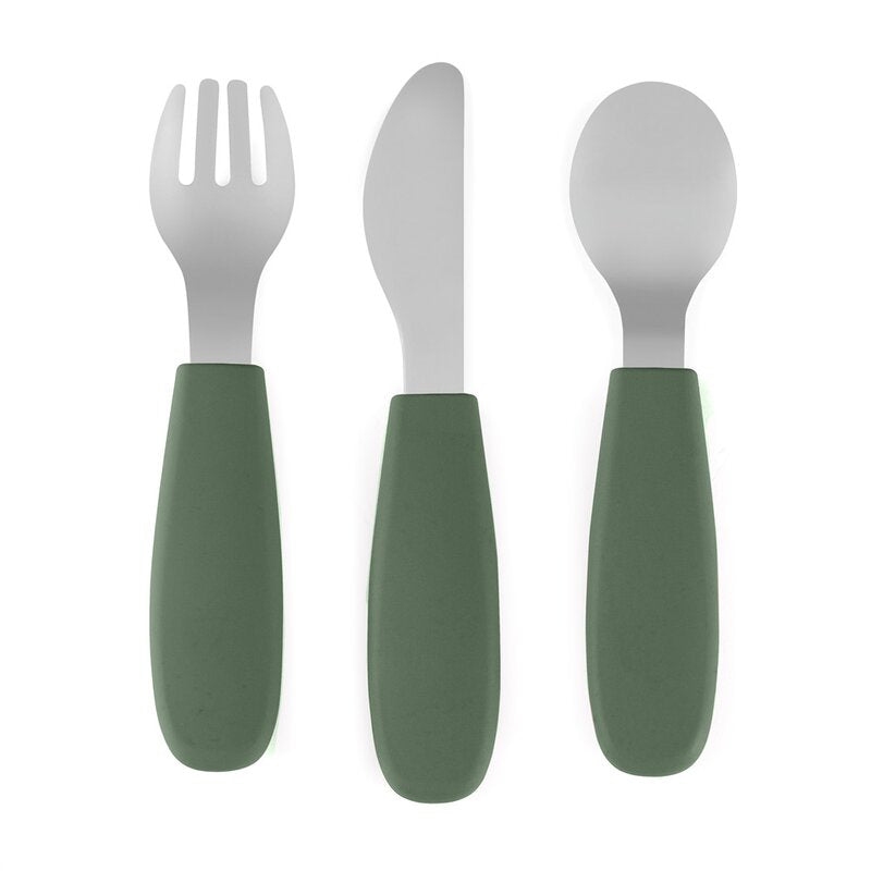 Set complet tacamuri, Petite&Mars, Take&Match, Din silicon si otel inoxidabil, Fara BPA, 12 luni+, Verde