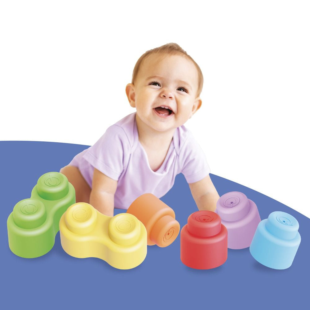 Set constructie Quercetti Momy Soft cuburi moi 28 piese