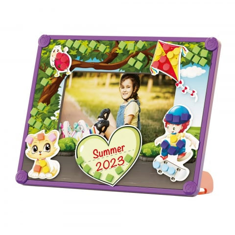 Set creativ Quercetti Fantaframe, 210 pinuri – ramă decorată cu tematică de vacanță