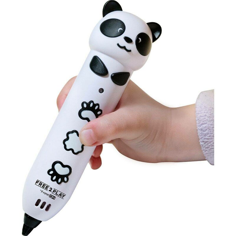 Set Creion 3D si Filament colorat de 20 m, Free2Play, Panda