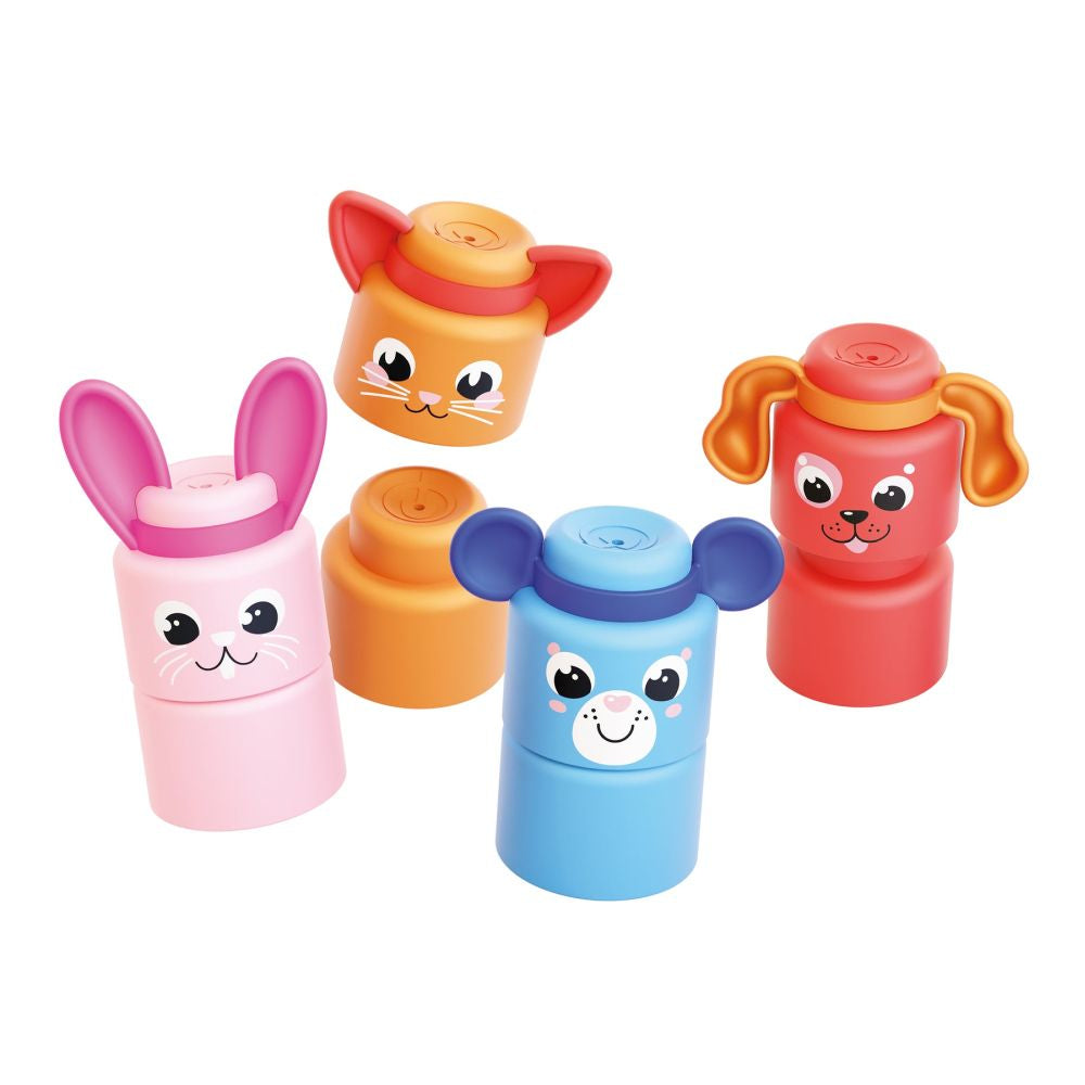 Set cuburi moi cu animale Quercetti Momy Soft