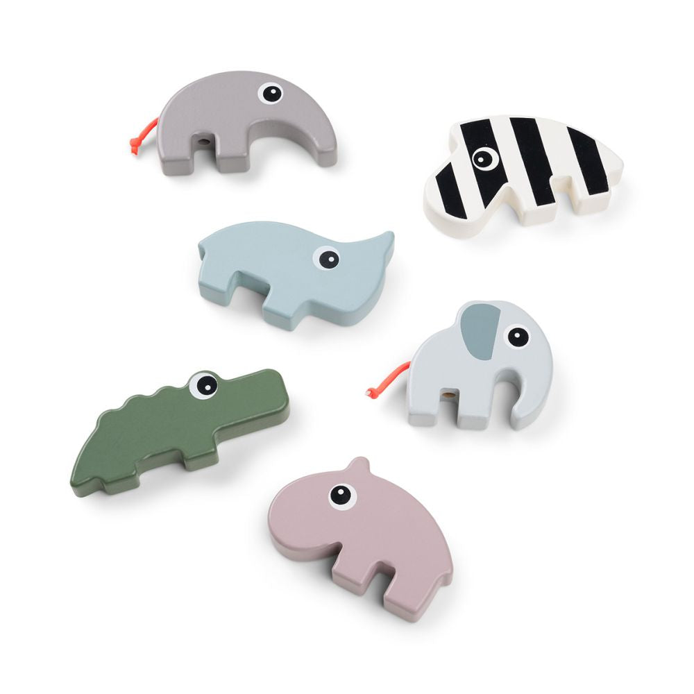 Set de constructie Done by Deer din lemn 34 piese Deer Friends