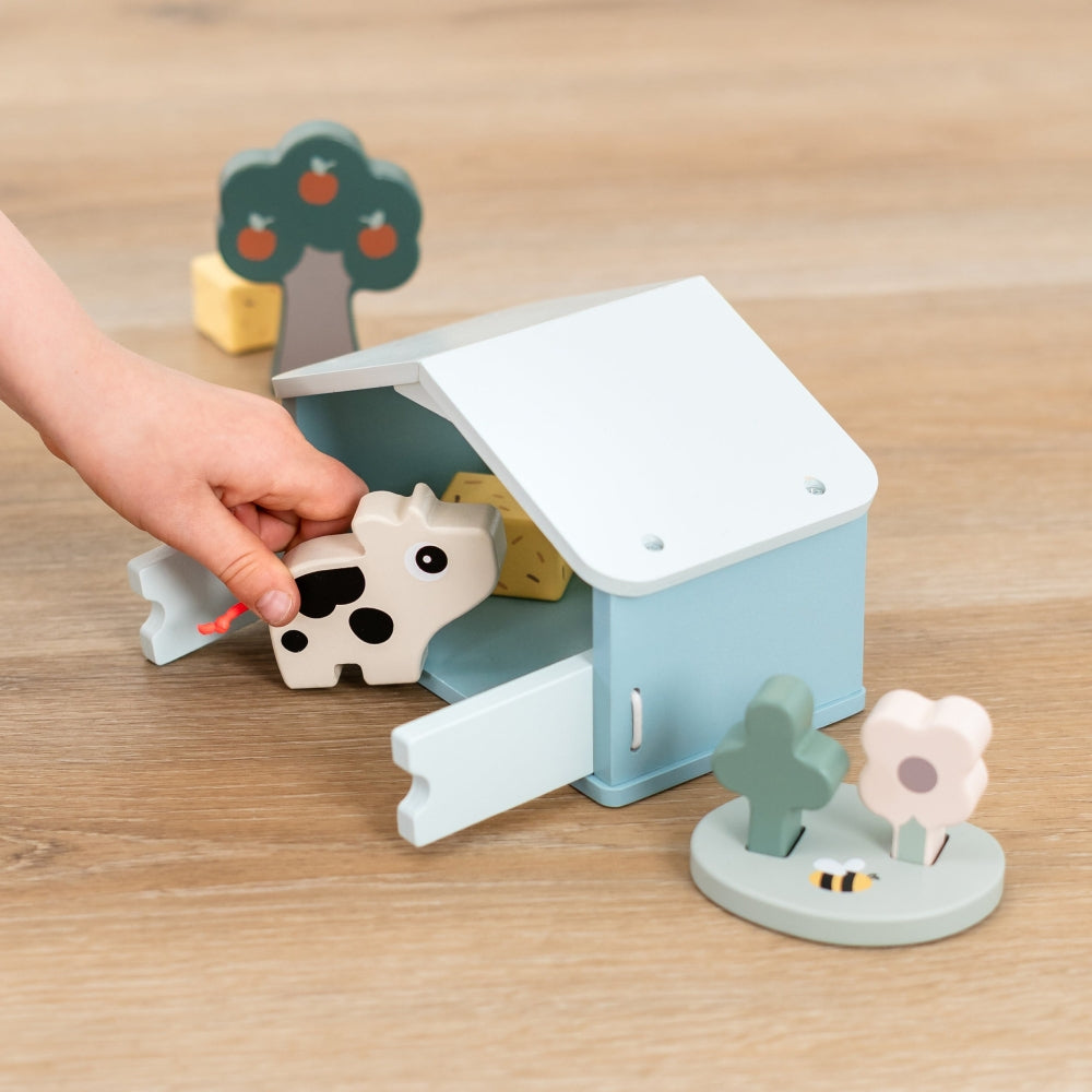 Set de joaca din lemn Tiny Farm Done by Deer Dotti Multicolor