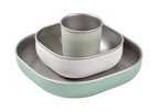 Set de Masă Oțel Inoxidabil Beaba 4 Piese Sage Green