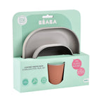 Set de Masă Oțel Inoxidabil Beaba 4 Piese Terracotta