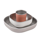 Set de Masă Oțel Inoxidabil Beaba 4 Piese Terracotta